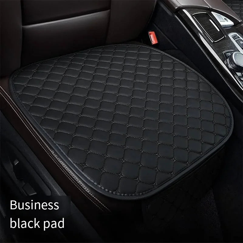 Leather Car Seat Cover – Wear-Resistant, Universal Four Seasons Cushion - 1pc Black and red