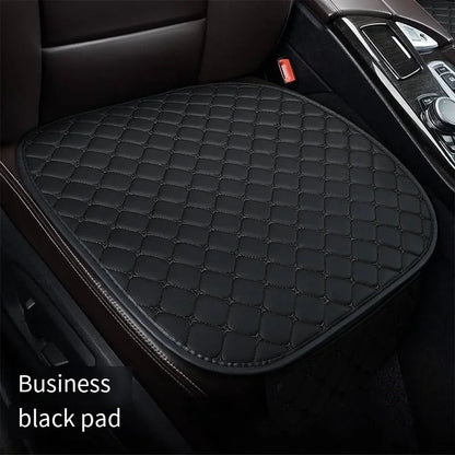 Leather Car Seat Cover – Wear-Resistant, Universal Four Seasons Cushion - 1pc Black and red