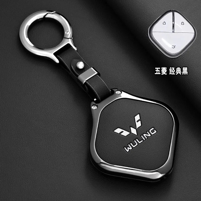 Wuling Zinc Alloy Key Case - Style 7-Black-1PC / for Wuling