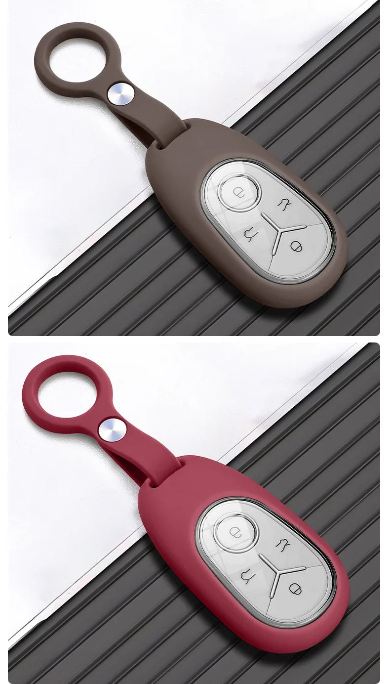Geely EX2 Proton e.MAS 5 liquid silicone key cover - installed view