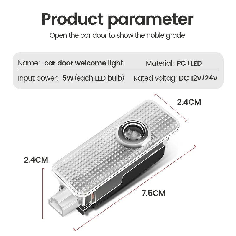 BMW LED Door Logo Projector Light E90 E60 E46 F30 F20 Welcome Lamp