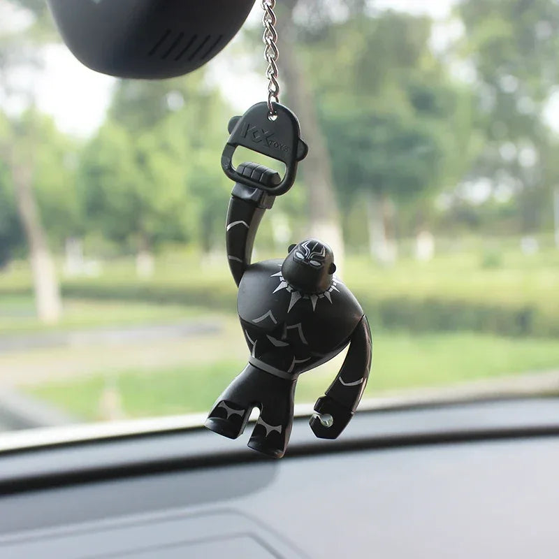 Batman/Superman & Spider-Man Car Rearview Mirror Ornament - Black Panther