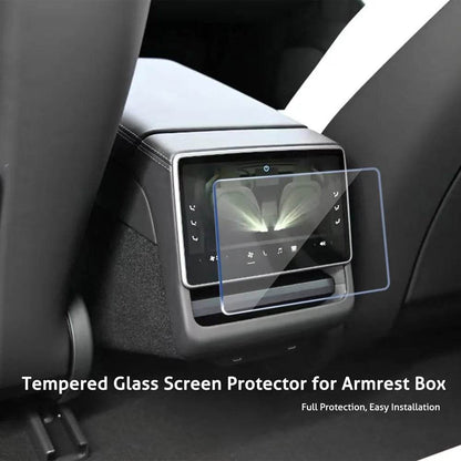 Glass Screen Protector for Tesla Model Y Juniper 2025+ | Center Console & Dashboard Touchscreen Accessories (2-Piece Full Set) - HD 2pcs