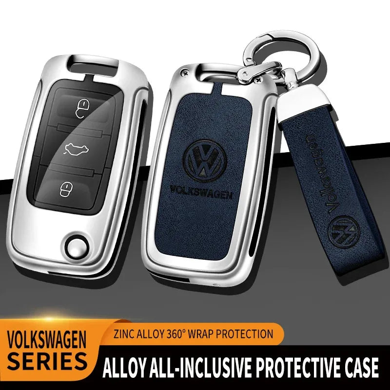 VW Polo Tiguan Golf Jetta Beetle Zinc Alloy TPU Key Case Cover