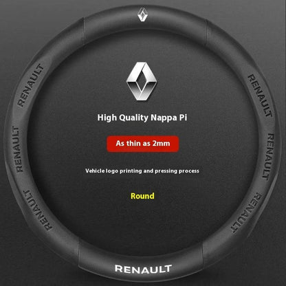 Renault Carbon Fiber Steering Wheel Cover - O Leather Black