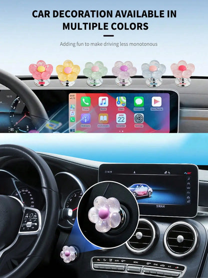 Resin Flower Car Start Button Cover – Cute Interior Decor
