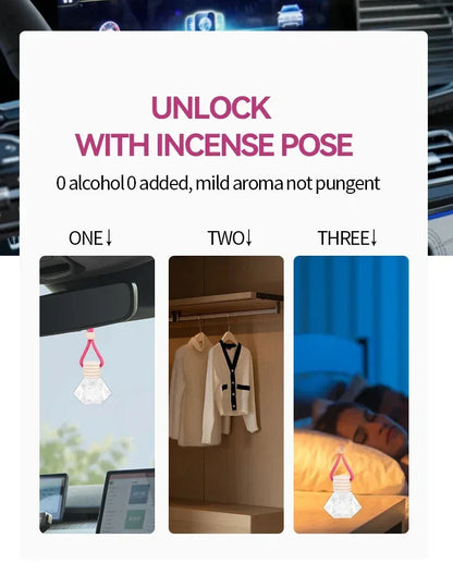 Pink Hanging Car Air Freshener Perfume Pendant - Oilimpia