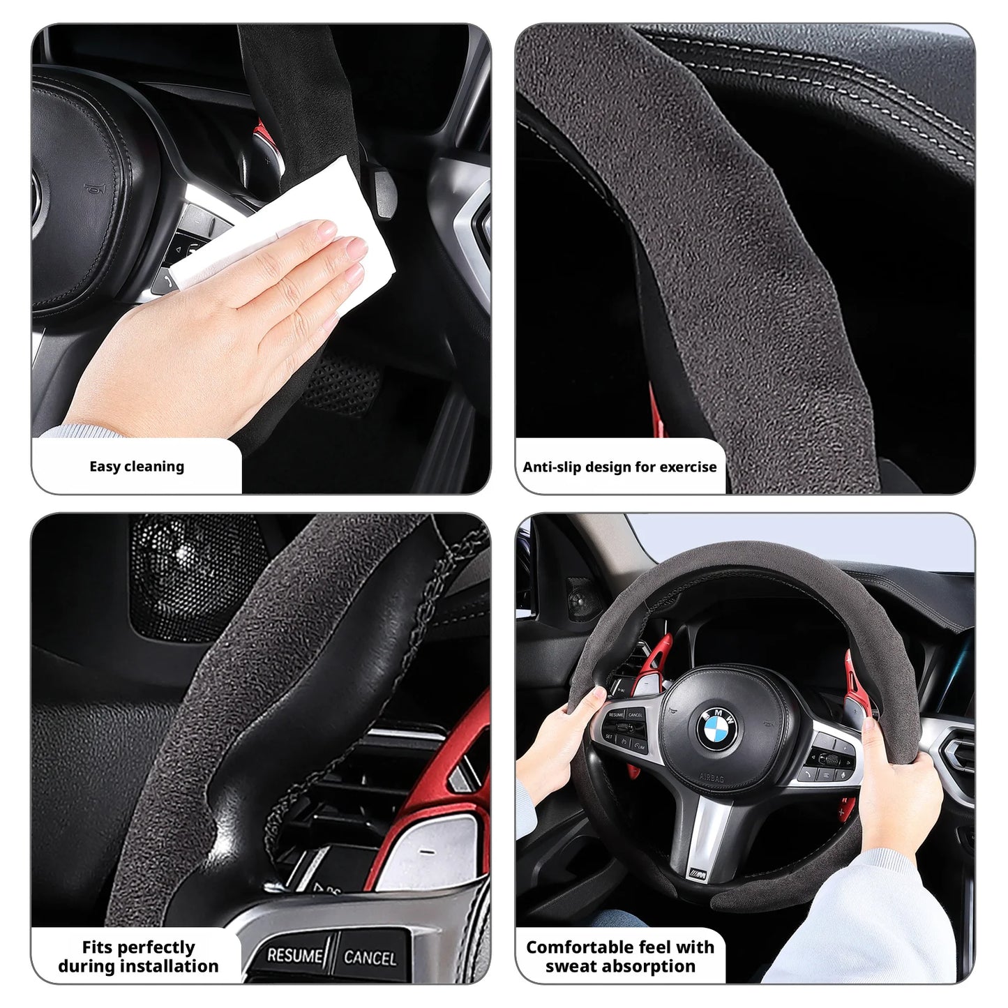 Genesis Ultrasuede Steering Wheel Cover