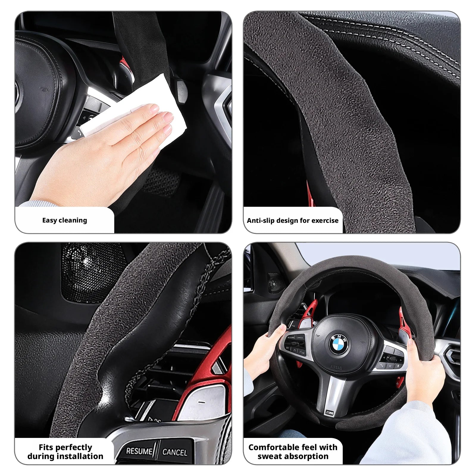 Genesis Ultrasuede Steering Wheel Cover