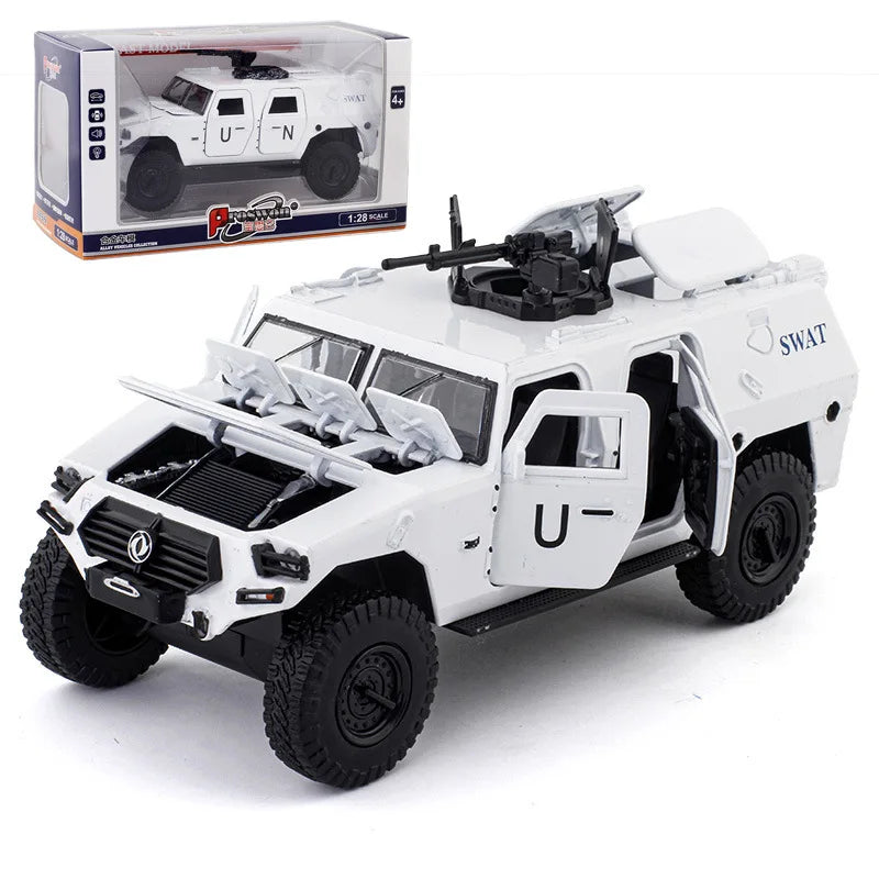 Military Diecast Car Model – Tactical Vehicle with LED & Sound - Gold