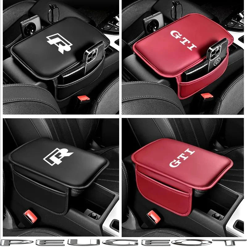 Volkswagen PU Leather Armrest Cushion Storage