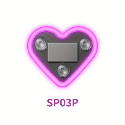 Solar LED Heart Car Window Light - Pink