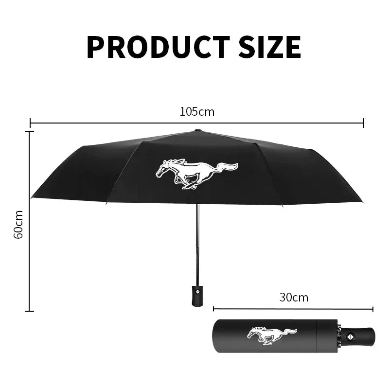 Ford Automatic Folding Car Sunshade Umbrella | Windshield UV Protector - 