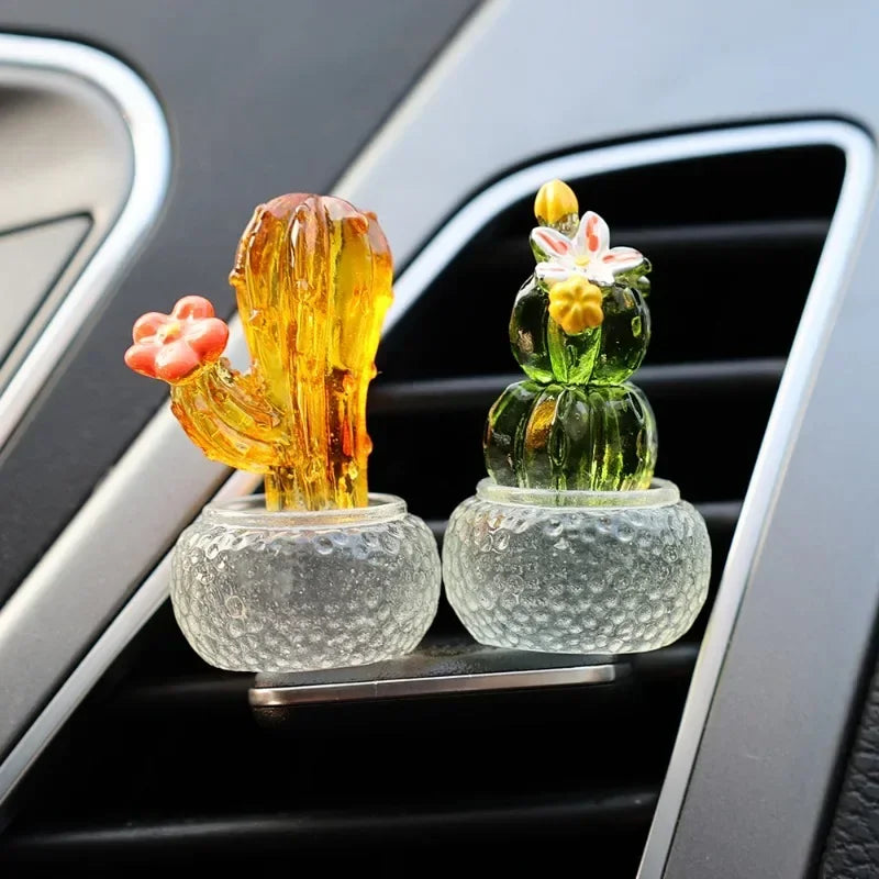 Mini Cactus Car Dashboard Ornament