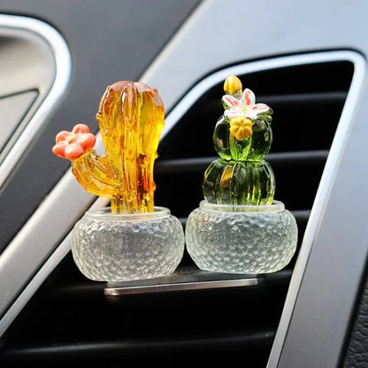 Mini Cactus Car Dashboard Ornament