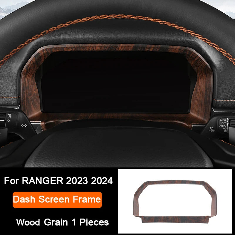 Ford Ranger Wildtrak Wood Grain Trim - Dash Screen Frame