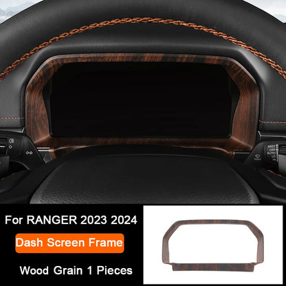 Ford Ranger Wildtrak Wood Grain Trim - Dash Screen Frame