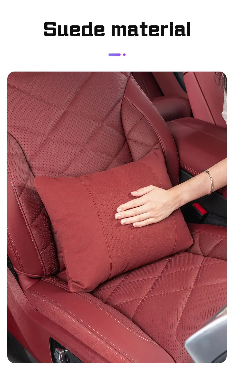 JETOUR Car Headrest Lumbar Support Pillow T2 T3 X70 X90 X95 - headrest red