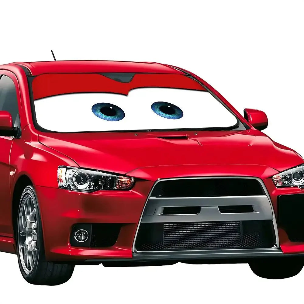 Lightning McQueen Car Windshield Sunshade UV Protection Cover - A