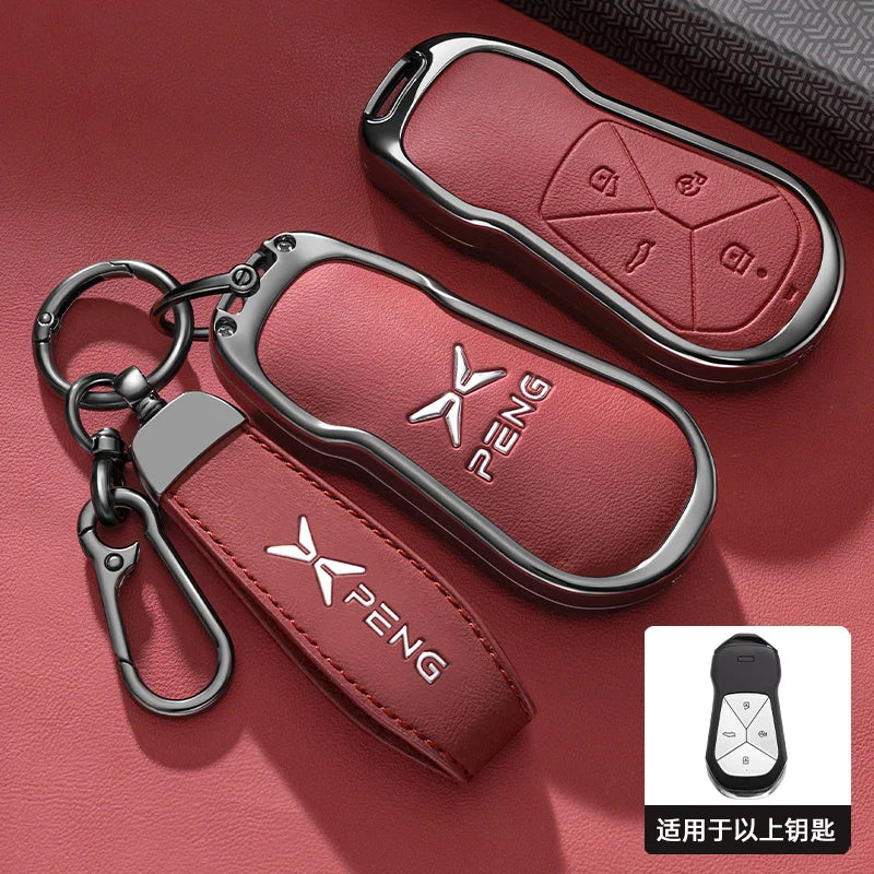 XPeng Zinc Alloy Leather Key Case