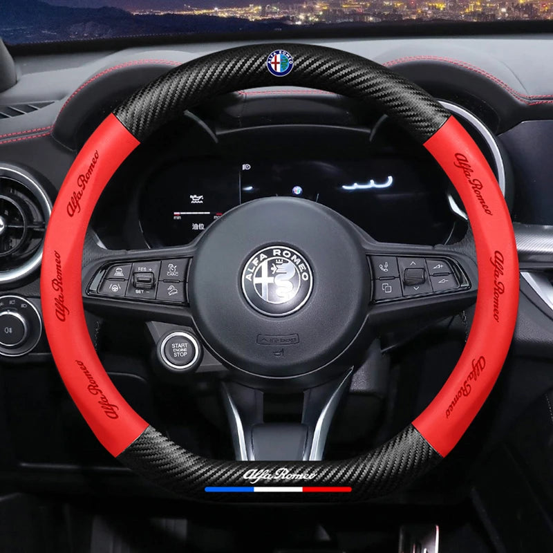 Alfa Romeo Steering Wheel Cover Giulietta Mito 159 Giulia Stelvio