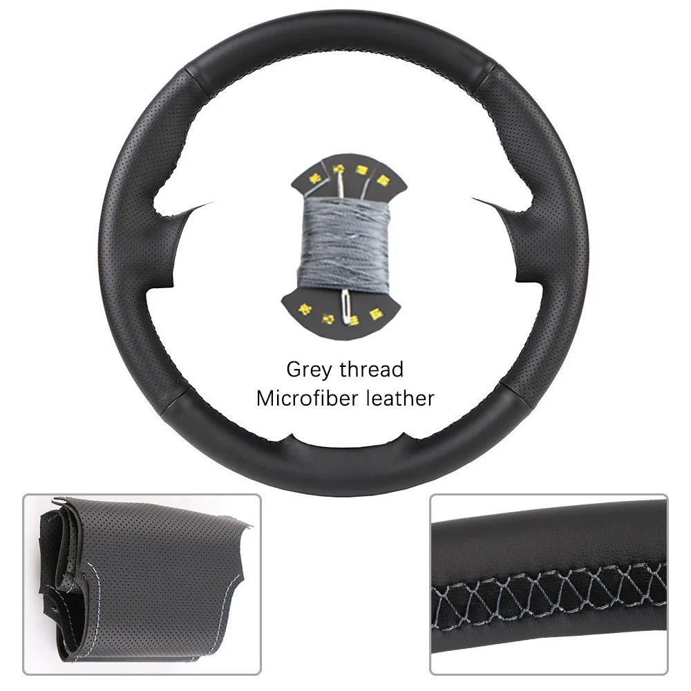 Renault and Dacia Stitch-On Steering Wheel Cover - Grey Thread (Type A)