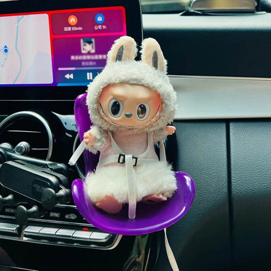 Labubu Car Seat Air Vent Accessory. (Doll Not Included) - White
