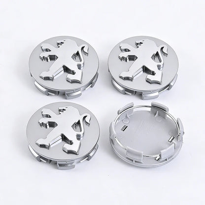 4Pcs Peugeot Wheel Center Hub Caps