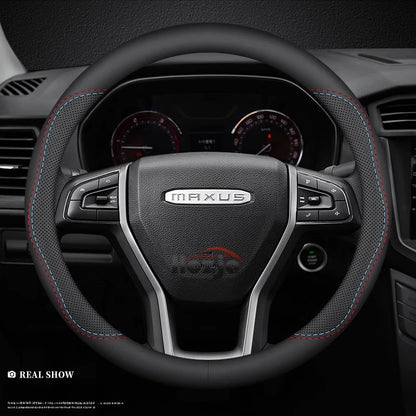 LDV Maxus Perforated Leather Steering Wheel Cover - Round Shape / Two-Tone Line