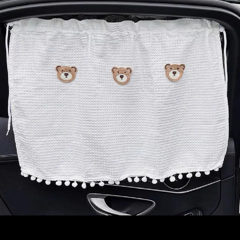 Cartoon Car Window Sunshade Curtain UV Protection Suction Cup Kids
