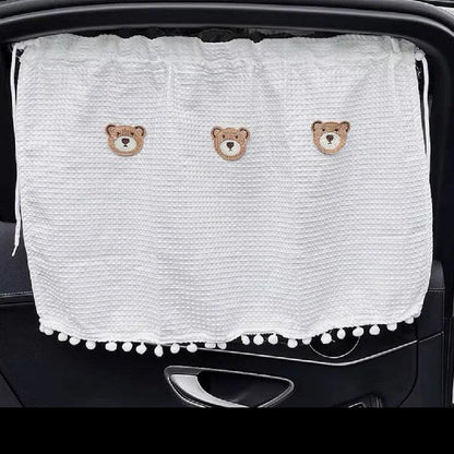 Cartoon Car Window Sunshade Curtain UV Protection Suction Cup Kids