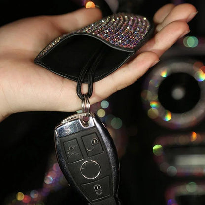 Diamond Crystal Car Key Chain Cover - Bling Rhinestone Keyring Holder