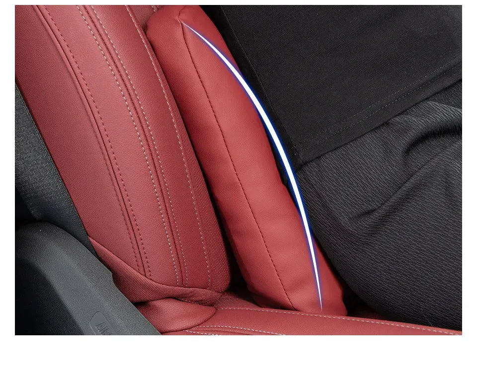 Baic Beijing Leather Headrest & Lumbar Support - headrest white