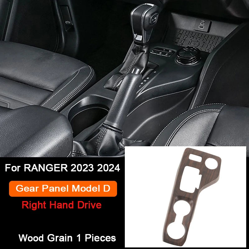 Ford Ranger Wildtrak Wood Grain Trim - Gear Panel D RHD