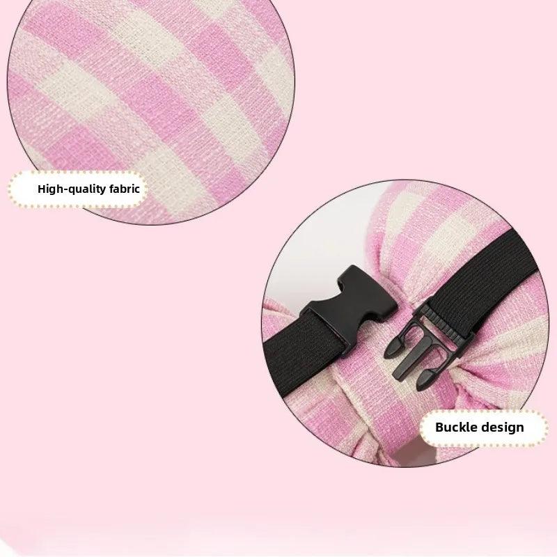 Pink Bowknot Car Headrest Neck Pillow - Cushion Support for Women