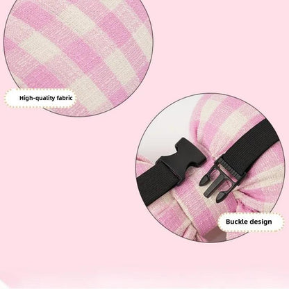 Pink Bowknot Car Headrest Neck Pillow - Cushion Support for Women