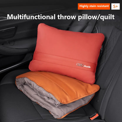 Audi 2-in-1 Car Pillow Blanket Waist Cushion