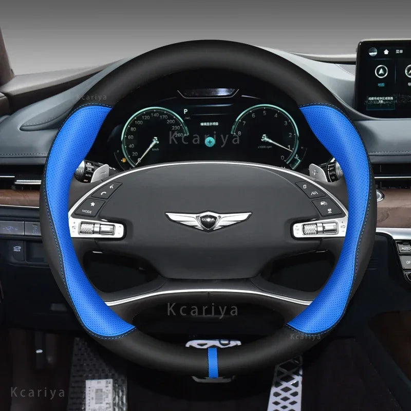 Genesis Round Leather Steering Wheel Cover