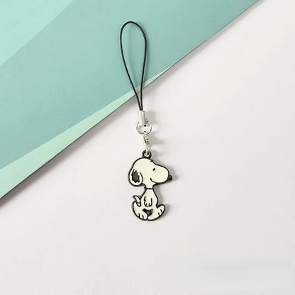 Snoopy Cartoon Keychain Lanyard Phone Bag Charm Pendant