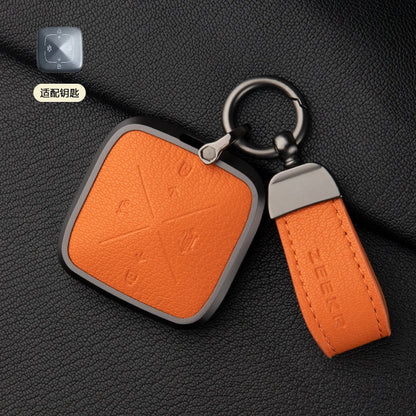 Zinc Alloy Leather Key Cover for Geely ZEEKR 001 7X 009 X Car Fob