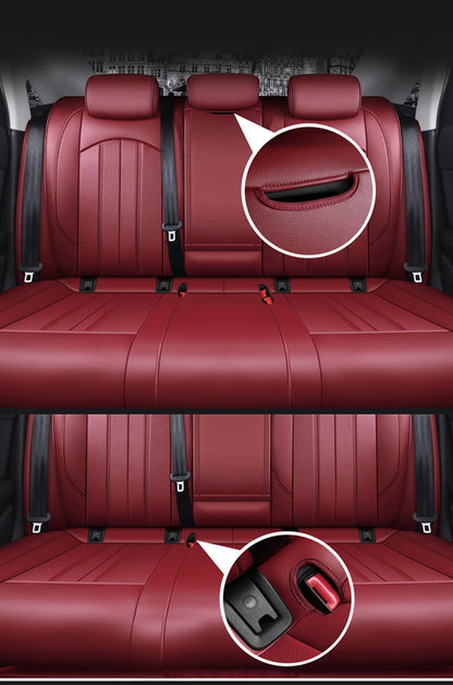Custom-Fit Leather Car Seat Covers for Audi A3, A4, A6, Q3, Q5, Q7, A7 & TT – Full 5-Seat Set