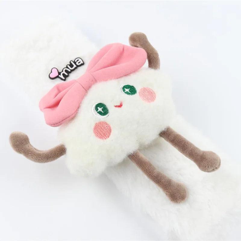 Plush Panda Car Seat Belt Covers 2pcs Auto Safety Shoulder Pads