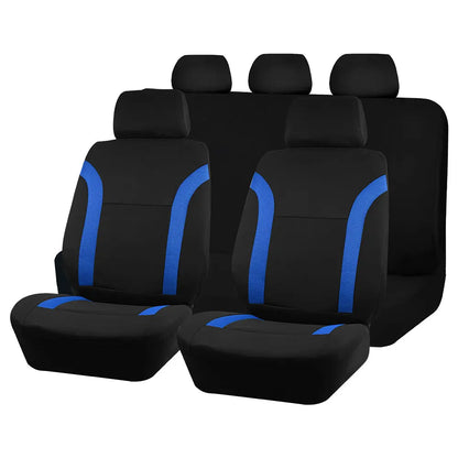 Car Seat Covers – Universal Breathable Air Mesh & Polyester Fabric - Black 2 front seat