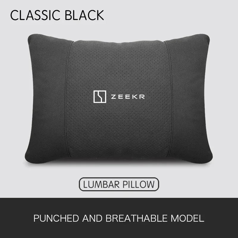Zeekr Car Headrest & Lumbar Support Pillow - waist pillow black