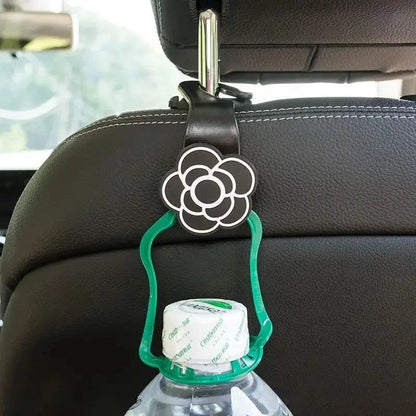 2Pack Camellia Car Headrest Hook Storage Organizer Food Bag Hanger