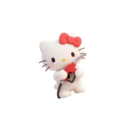 Hello Kitty Oil Cap Stickers - Waterproof Scratch-Resistant Decals