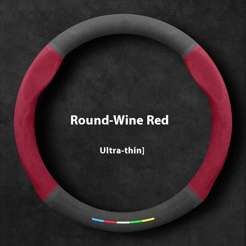 Genesis Microfibre Steering Wheel Cover - Red (Style 1)