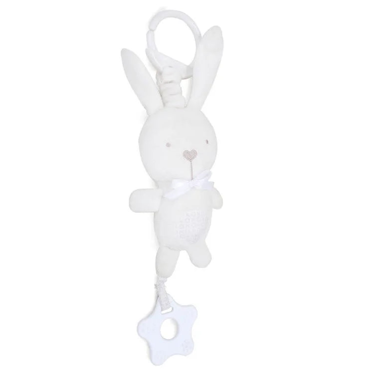 Baby Hanging Rattle Toy – Rainbow Plush Mobile for Stroller & Crib - Elephant