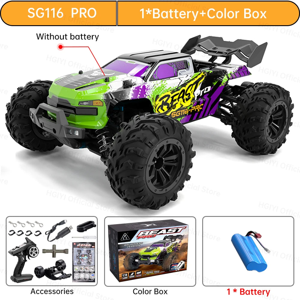 RC 4WD Drift Car, High-Speed Racing (80/40KMH) - SG116 PRO 1B FB