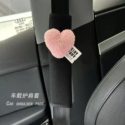 Love Heart Soft Seat Belt Cover Shoulder Pad Cushion